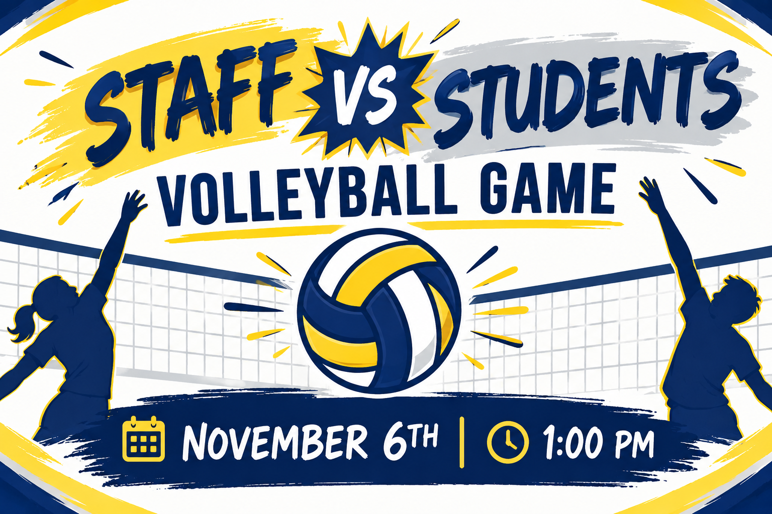 Staff vs Students Volleyball Game