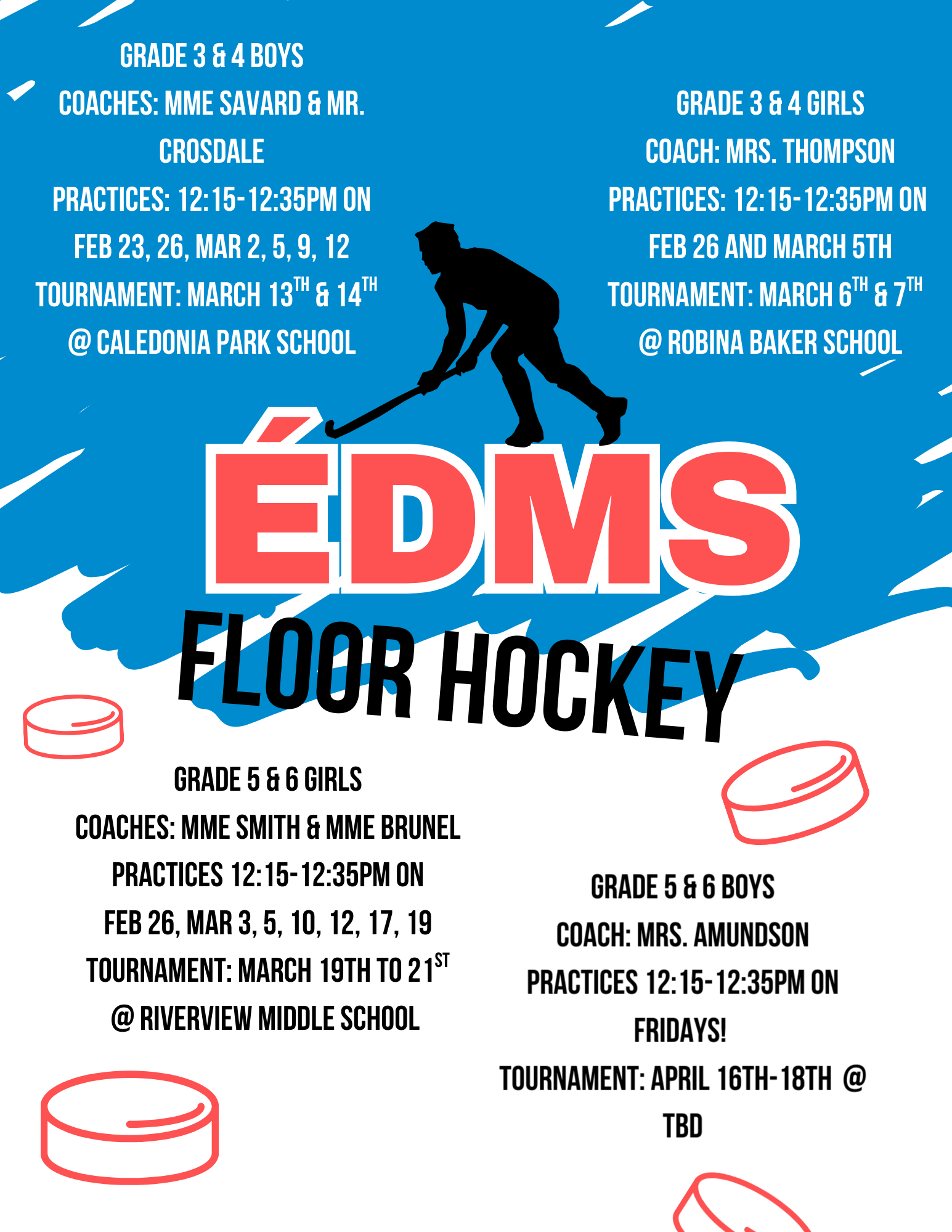 Blue and White Hockey Championship Flyer (1)