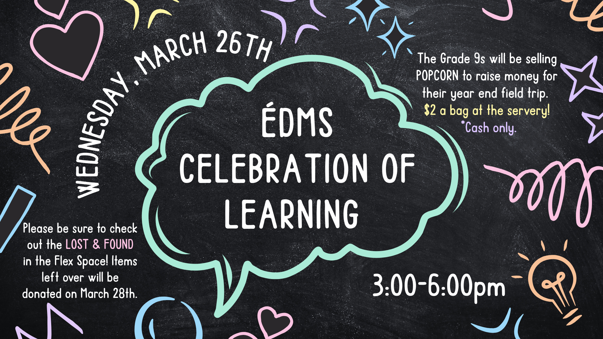 Voice Creative Writing English Presentation in Black Pastel Doodle Style