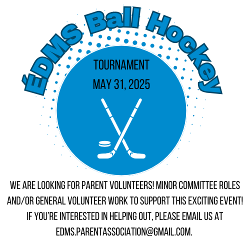 Blue and White Creative Hockey Logo