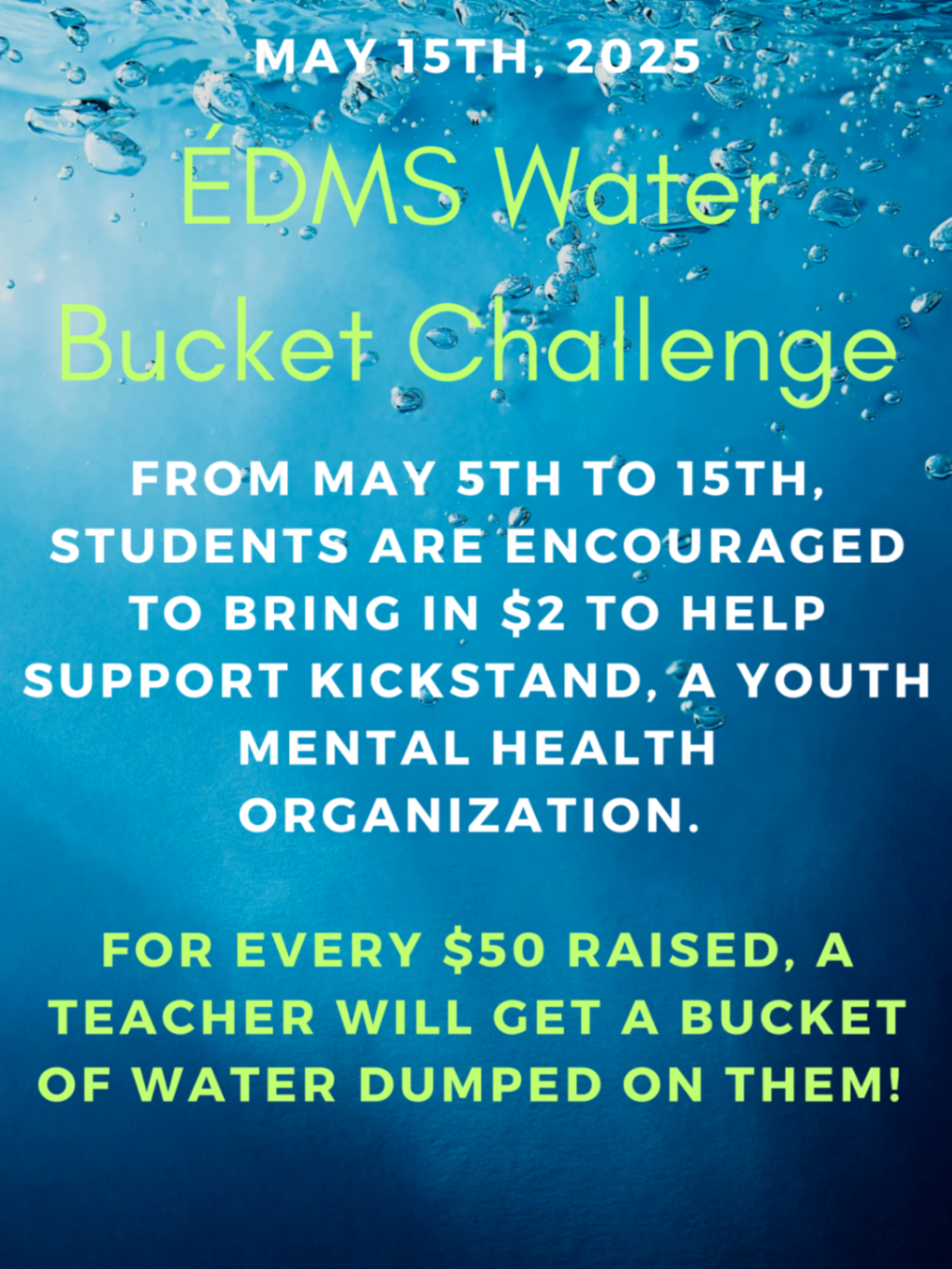 Blue Simple World Water Day Typography Poster