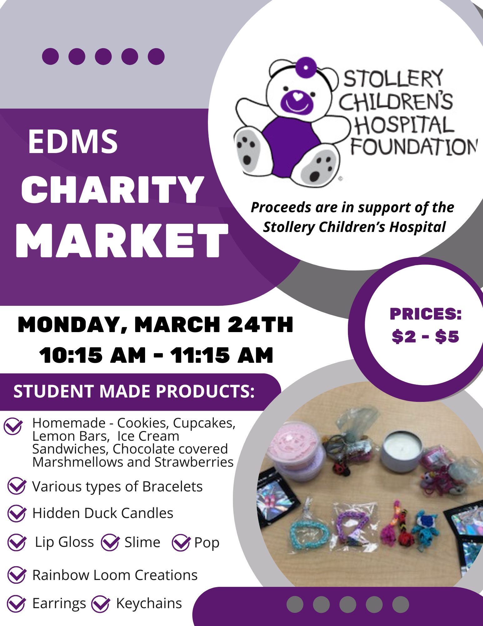 Purple and Yellow Modern Flea Market Flyer