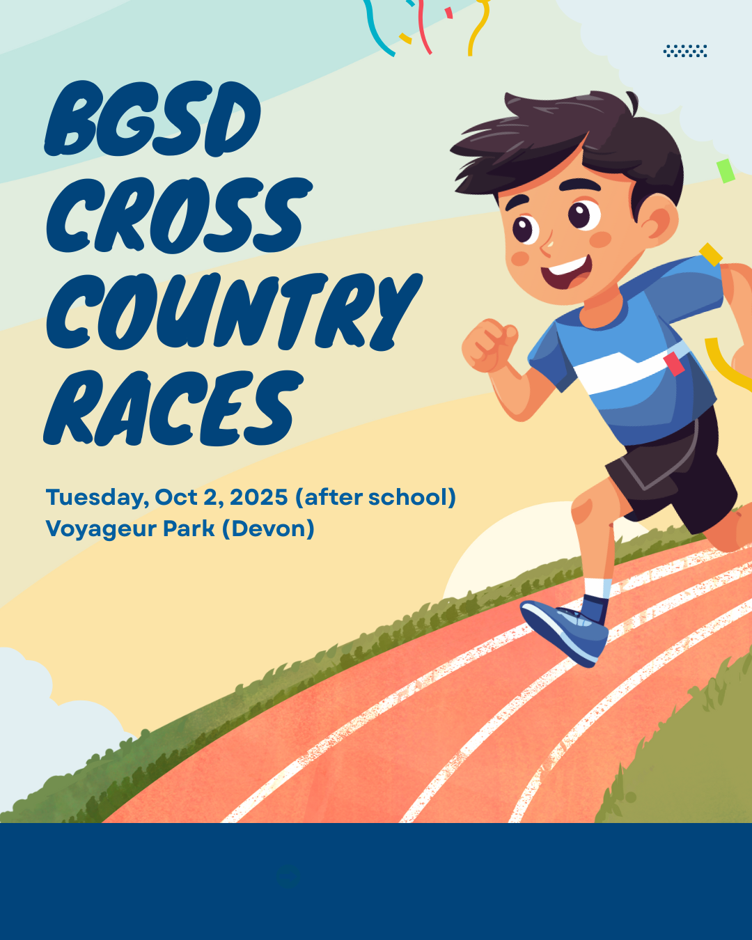 Blue And Yellow Illustrative Fun Run Instagram Post