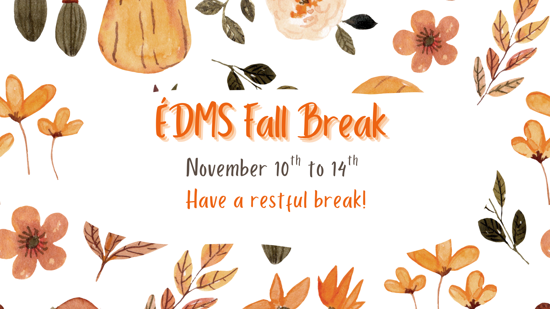 Orange and White Illustrative Watercolor Group Project Presentation 1 